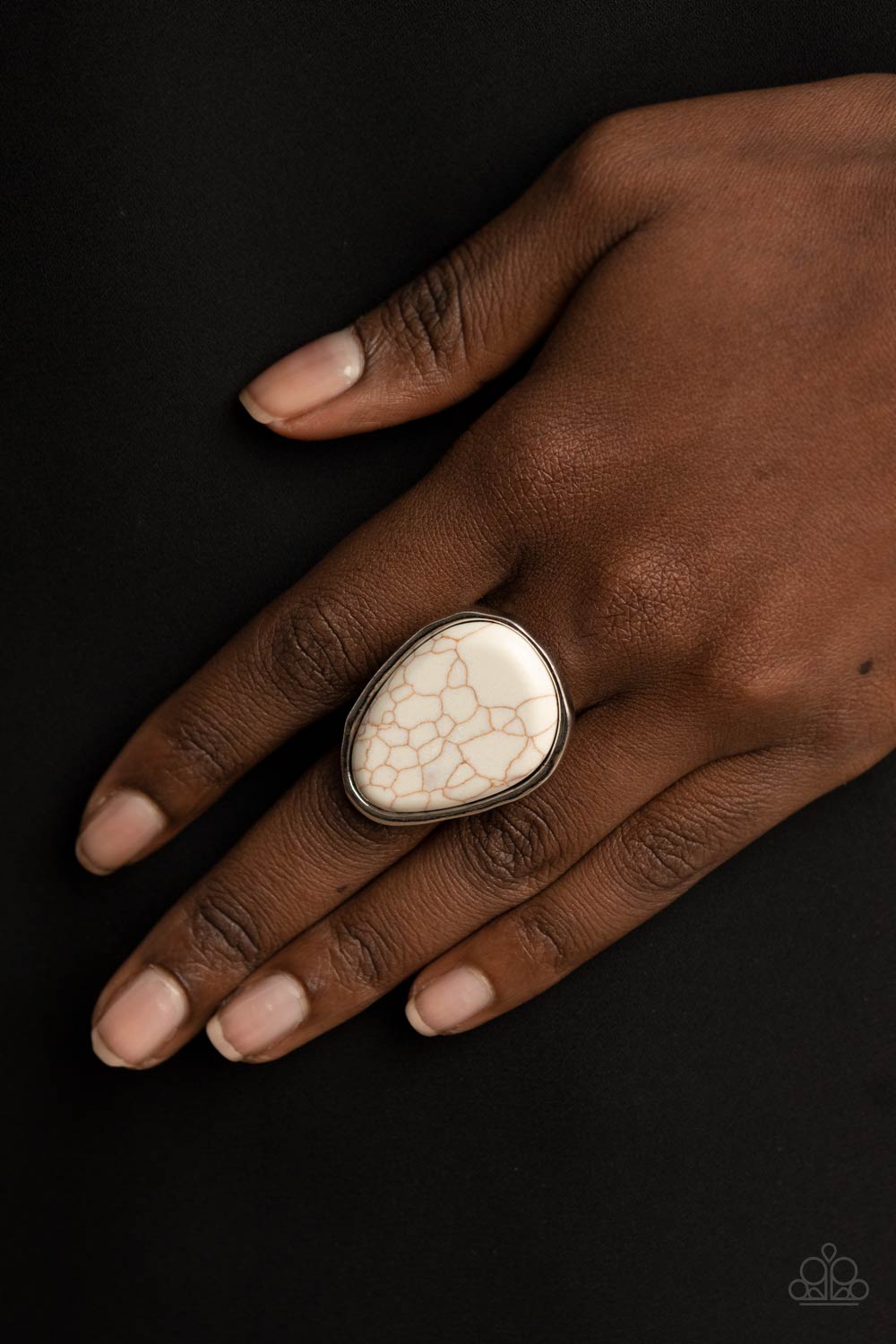 Paparazzi Accessories: Marble Mecca - White Ring