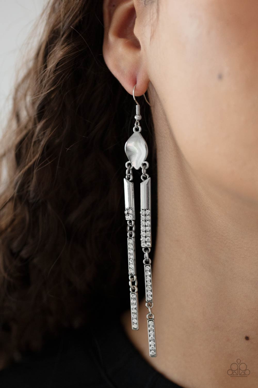 Paparazzi Accessories: Defined Dazzle - White Earring
