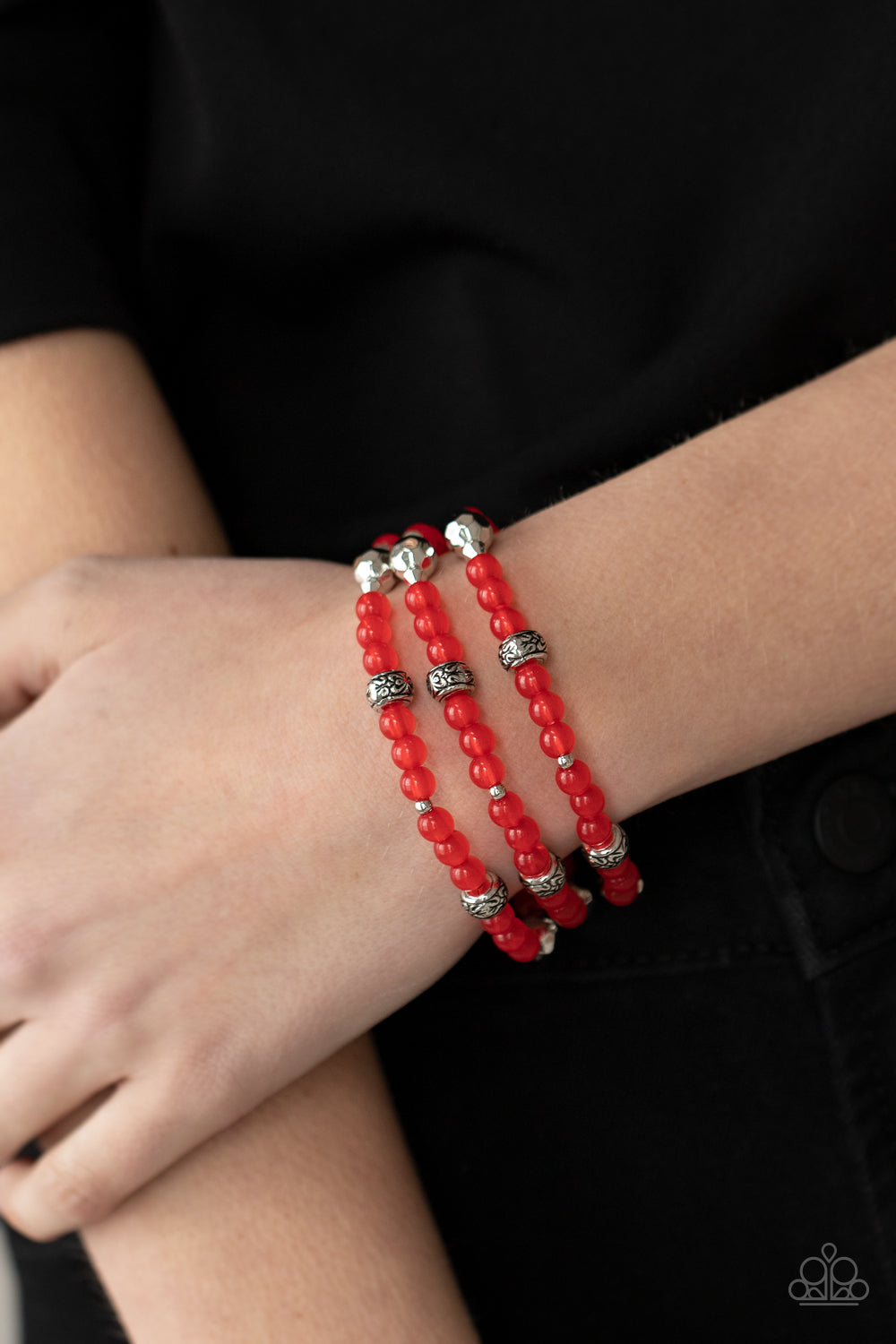 Paparazzi Accessories: Here to STAYCATION - Red Bracelet