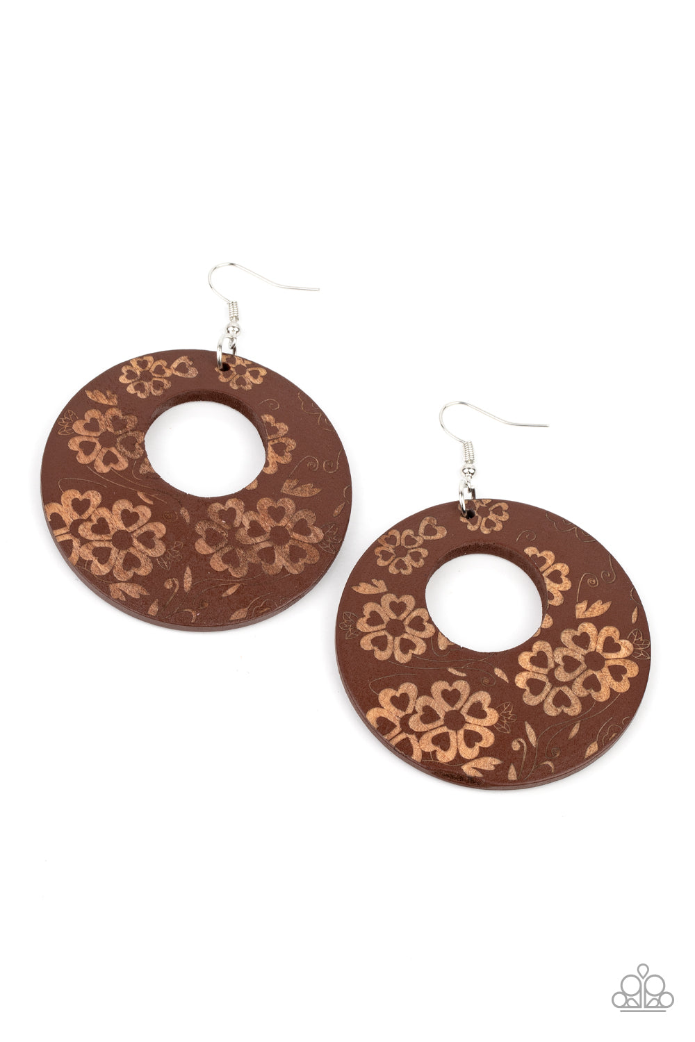 Paparazzi Accessories: Galapagos Garden Party - Brown Earring
