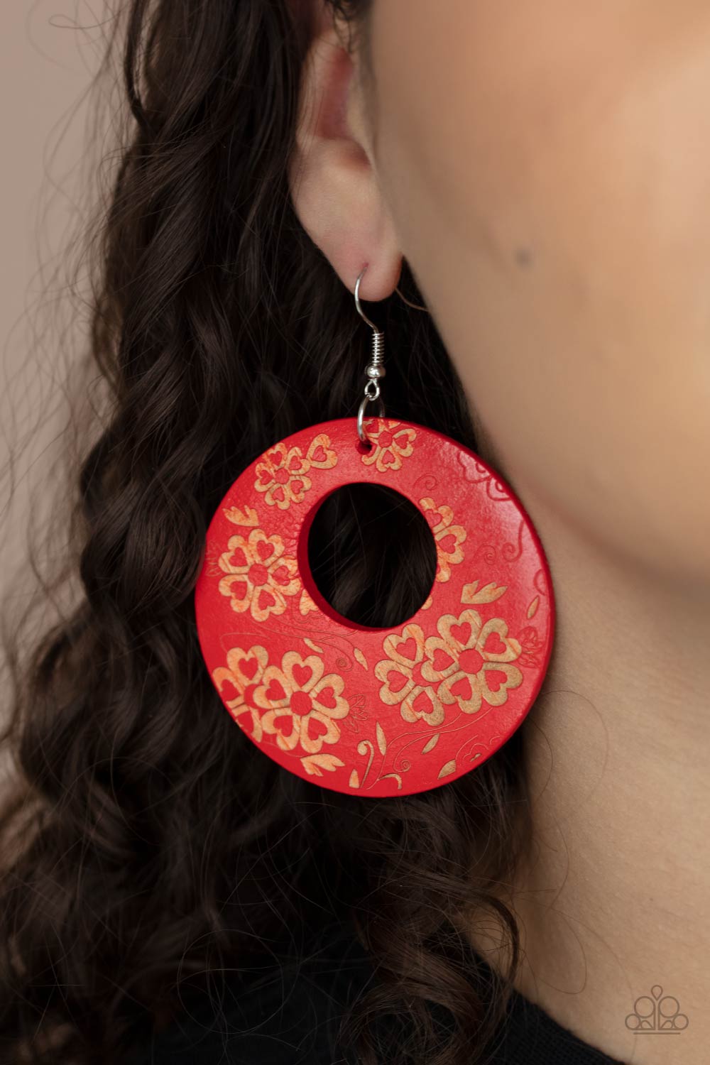 Paparazzi Accessories: Galapagos Garden Party - Red Earring
