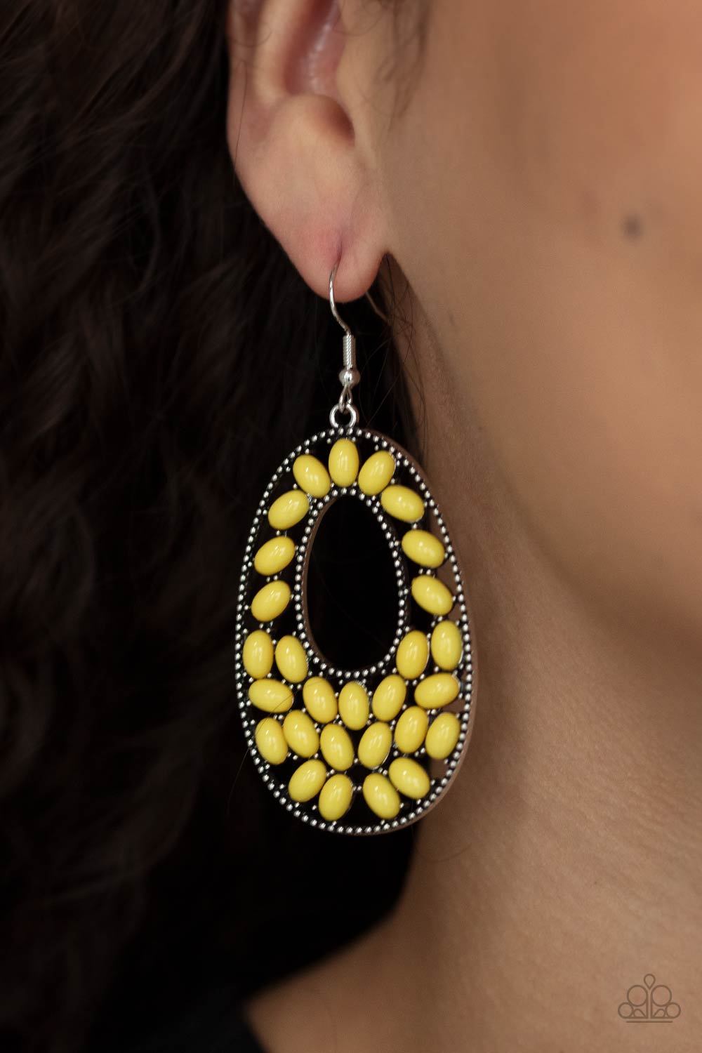 Paparazzi Accessories: Beaded Shores - Yellow Earring