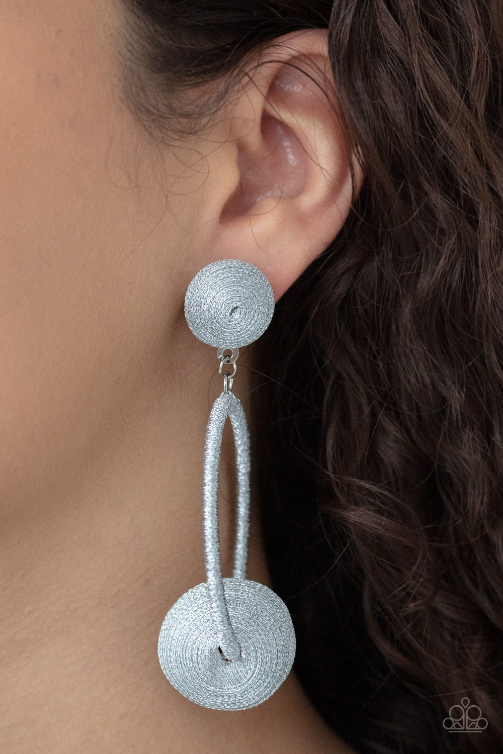Paparazzi Accessories: Social Sphere - Silver Earring