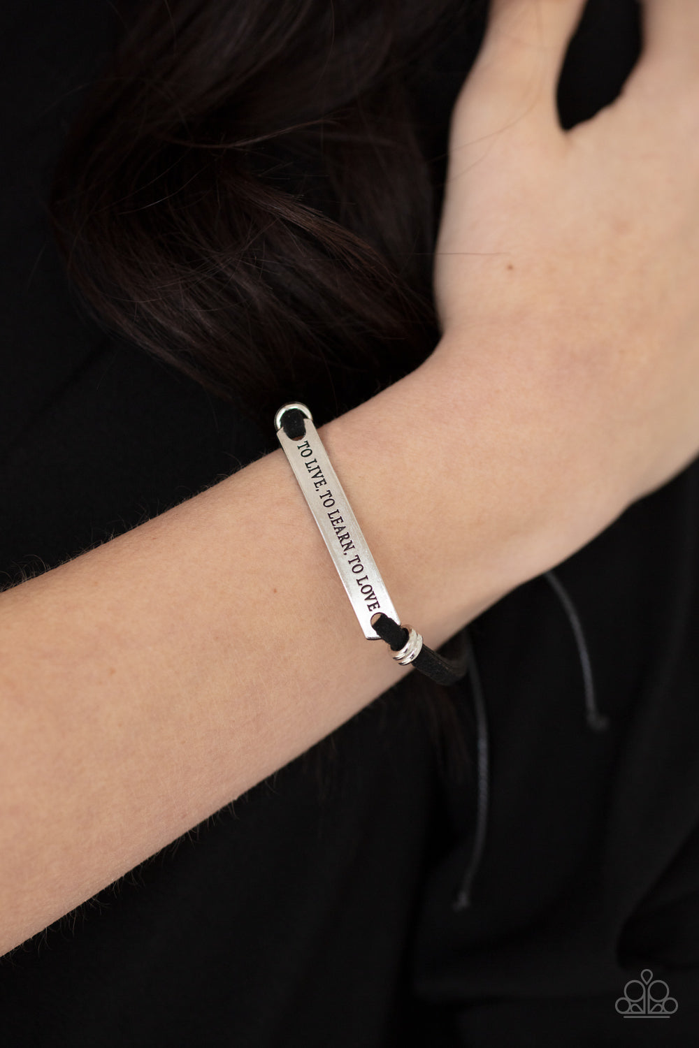 Paparazzi Accessories: To Live, To Learn, To Love - Black Bracelet