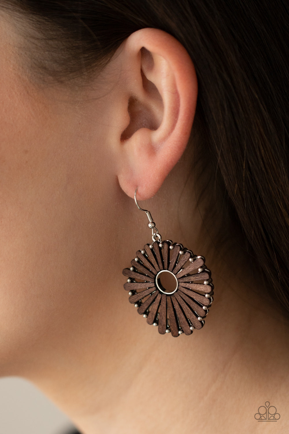 Paparazzi Accessories: SPOKE Too Soon - Brown Earring