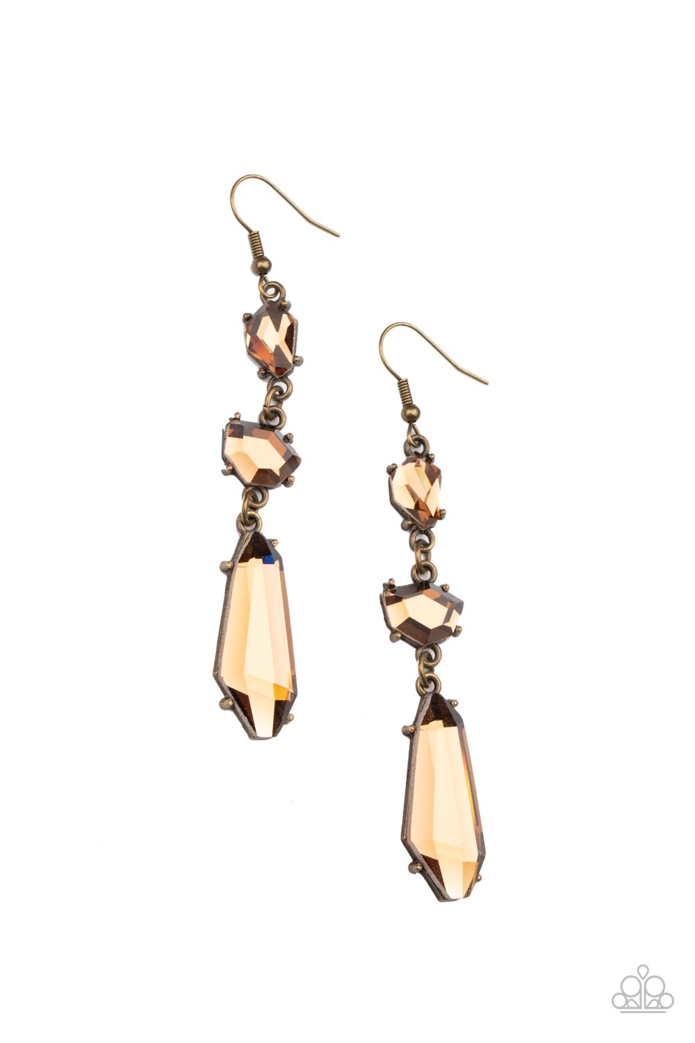 Paparazzi Accessories: Sophisticated Smolder - Brass Earring
