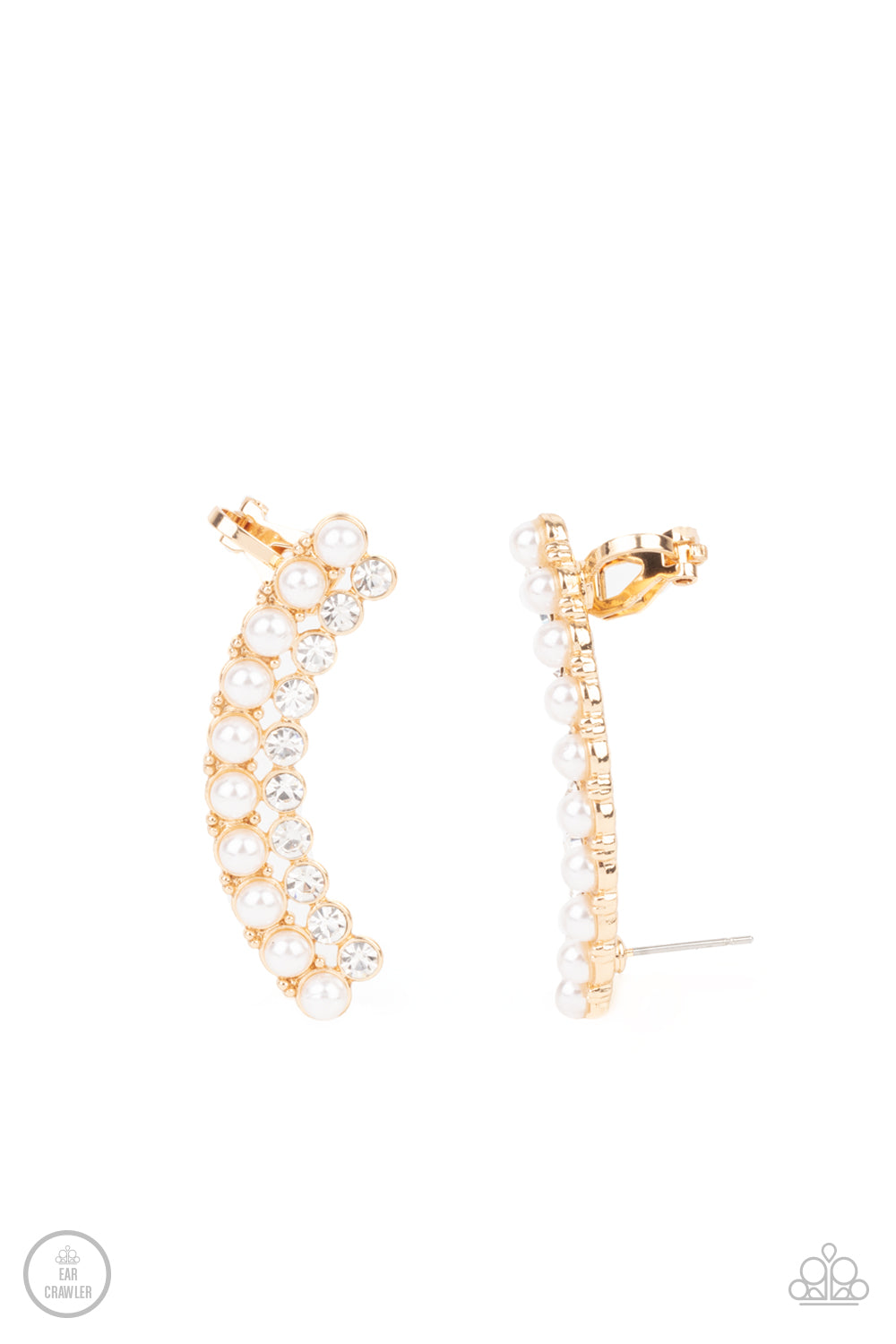Paparazzi Accessories: Doubled Down On Dazzle - Gold Earring