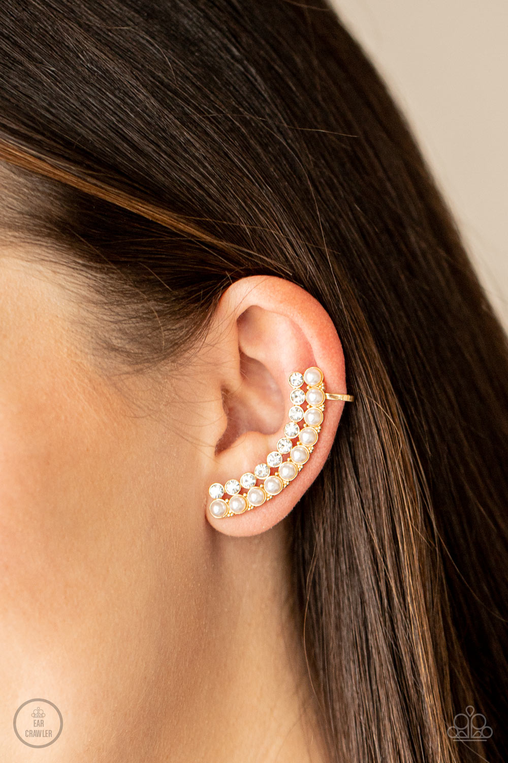 Paparazzi Accessories: Doubled Down On Dazzle - Gold Earring
