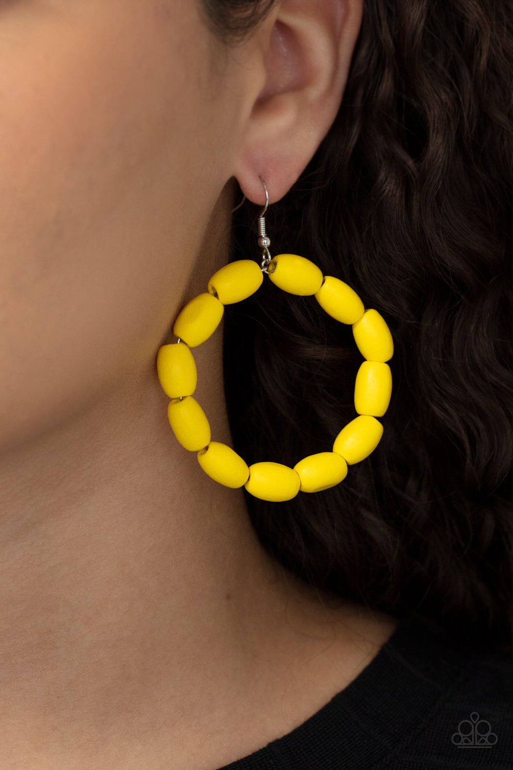 Paparazzi Accessories: Living The WOOD Life - Yellow Earring