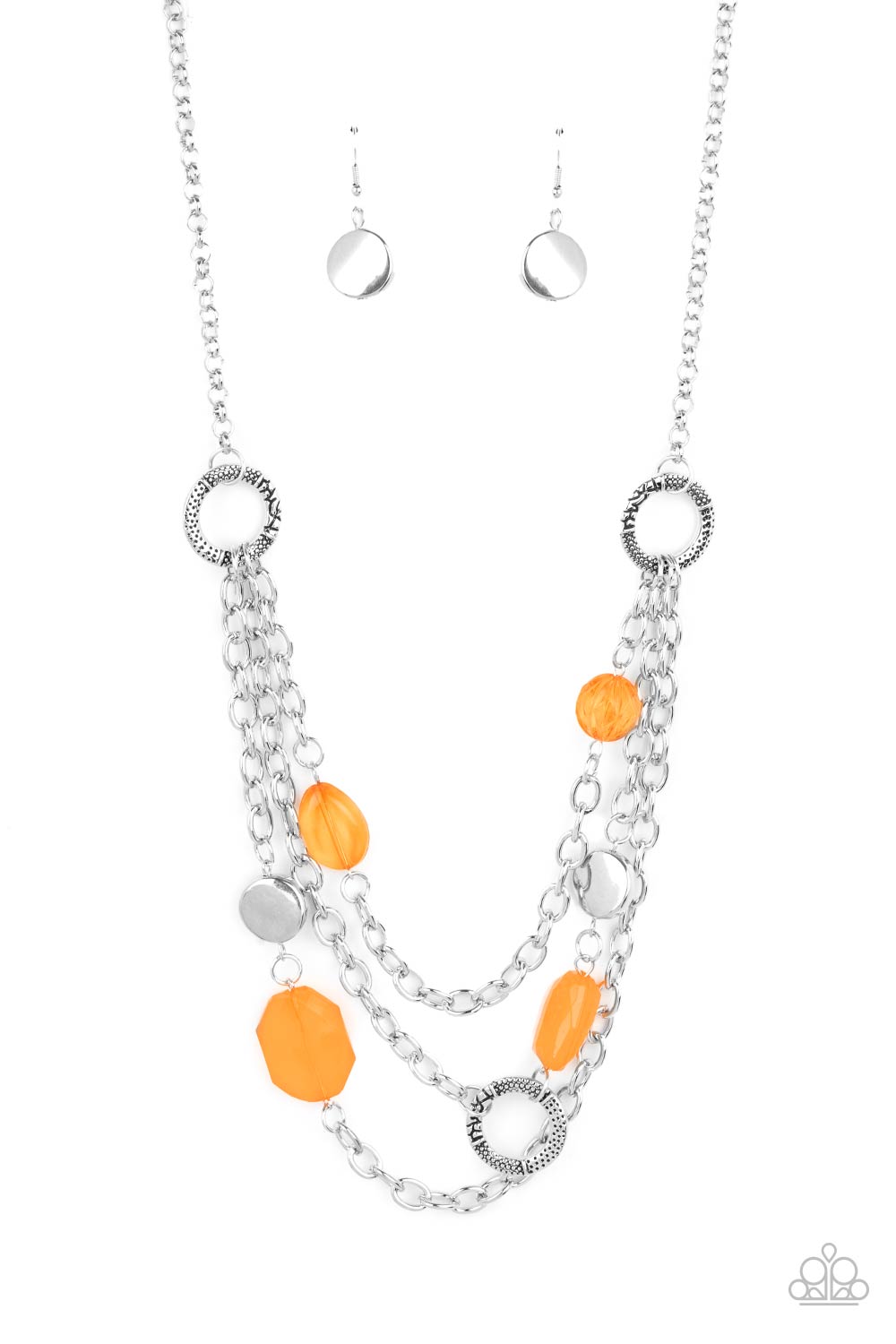 Paparazzi Accessories: Oceanside Spa - Orange Necklace