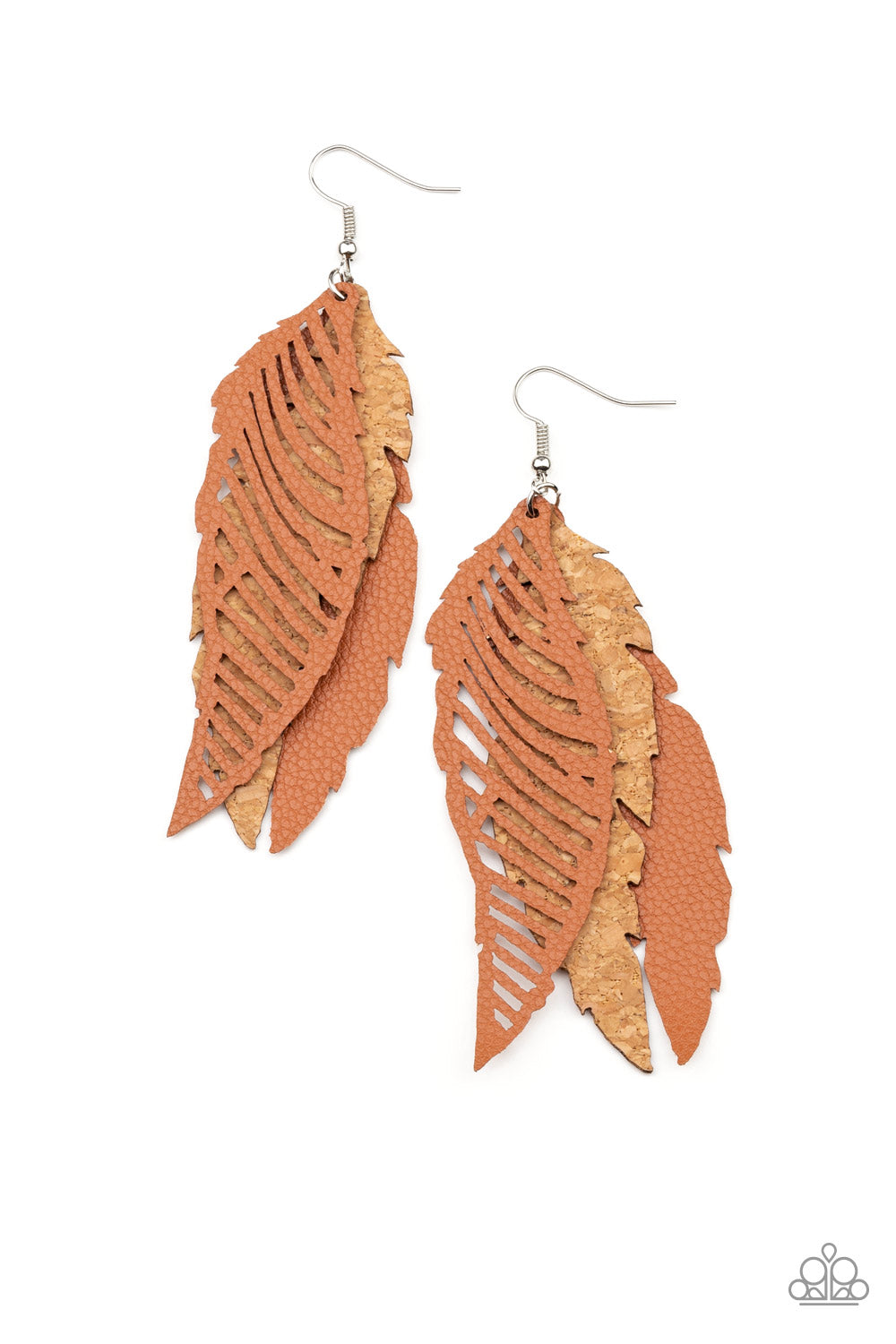 Paparazzi Accessories: WINGING Off The Hook - Brown Earring