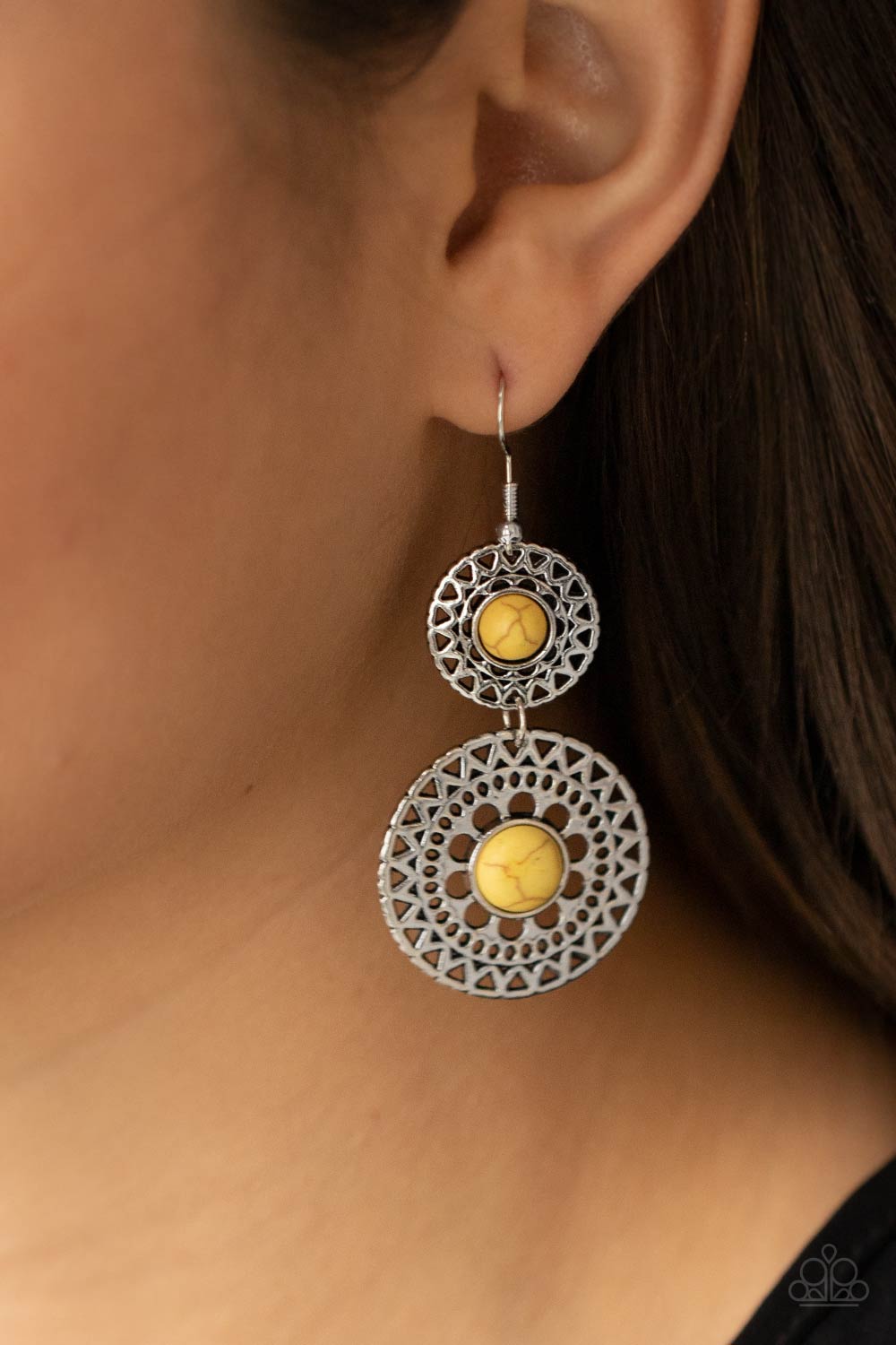 Paparazzi Accessories: Sunny Sahara - Yellow Earring