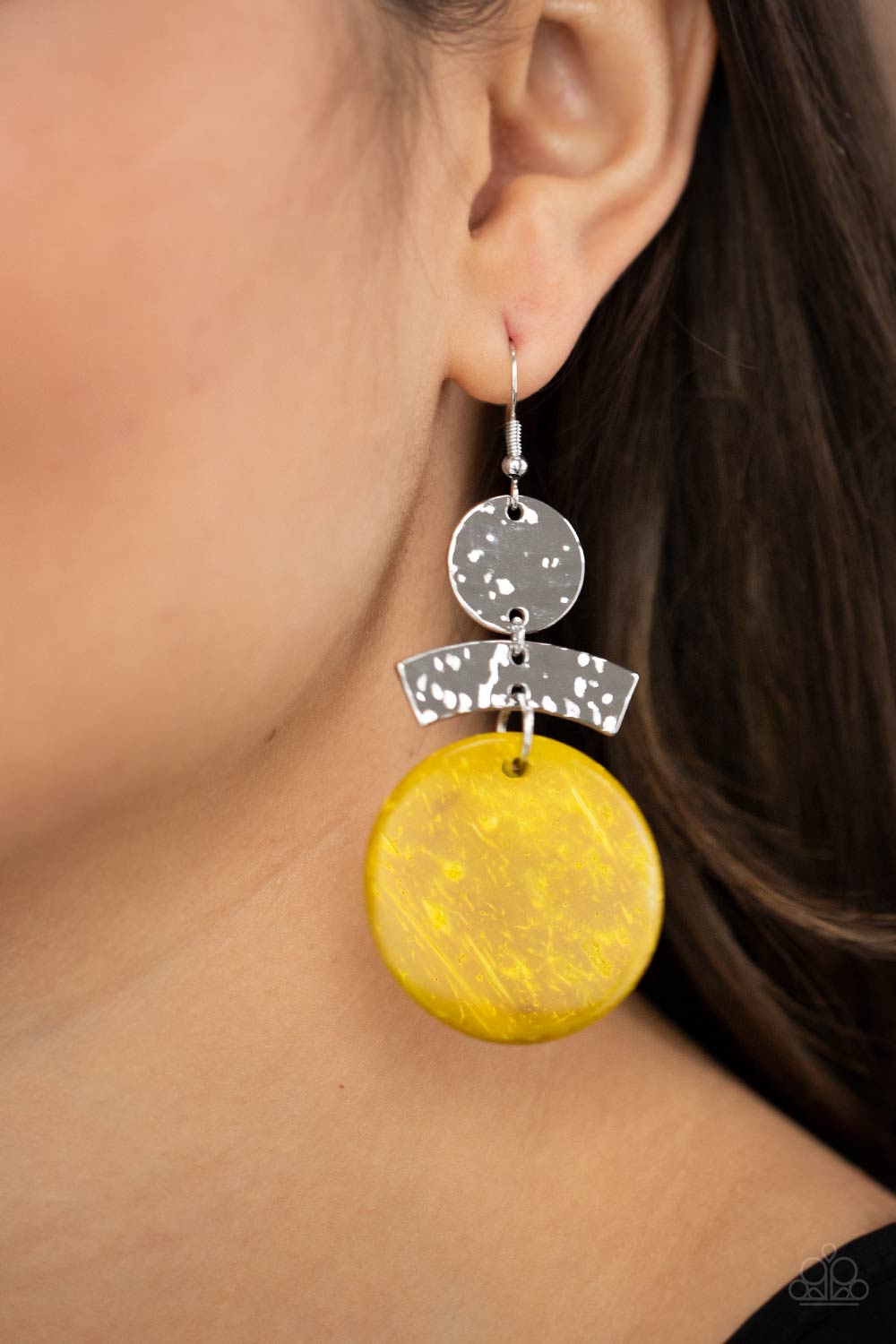 Paparazzi Accessories: Diva Of My Domain - Yellow Earring
