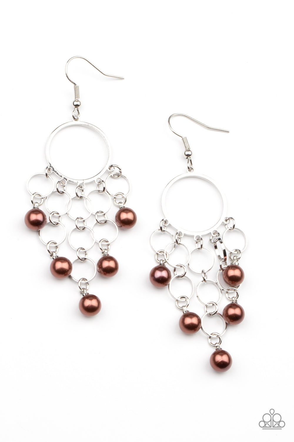 Paparazzi Accessories: When Life Gives You Pearls - Brown Earring