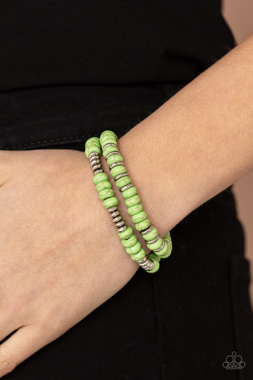 Paparazzi Accessories; Desert Rainbow - Green Bracelet