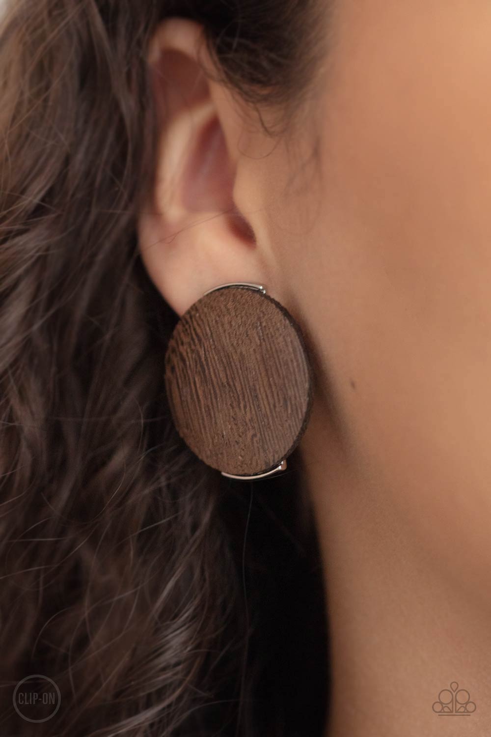 Paparazzi Accessories: WOODWORK It - Brown Clip On