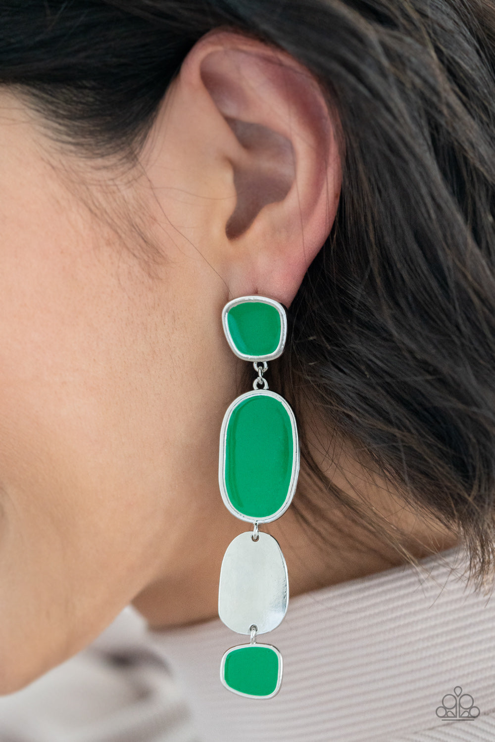 Paparazzi Accessories: All Out Allure - Green Earring