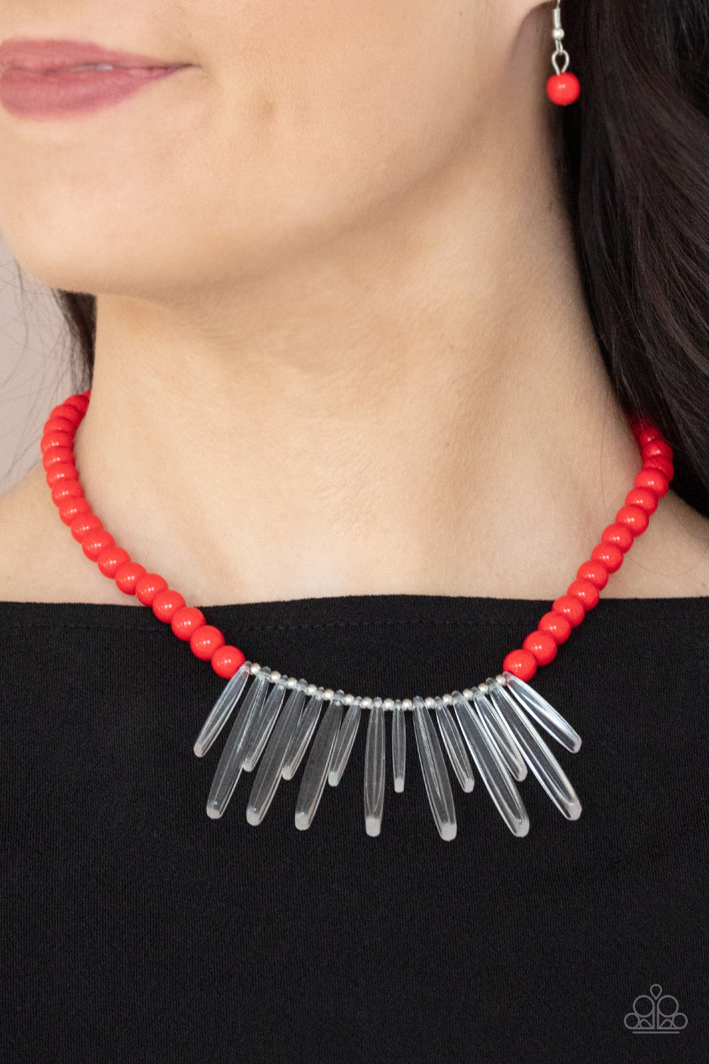 Paparazzi Accessories: Icy Intimidation - Red Necklace