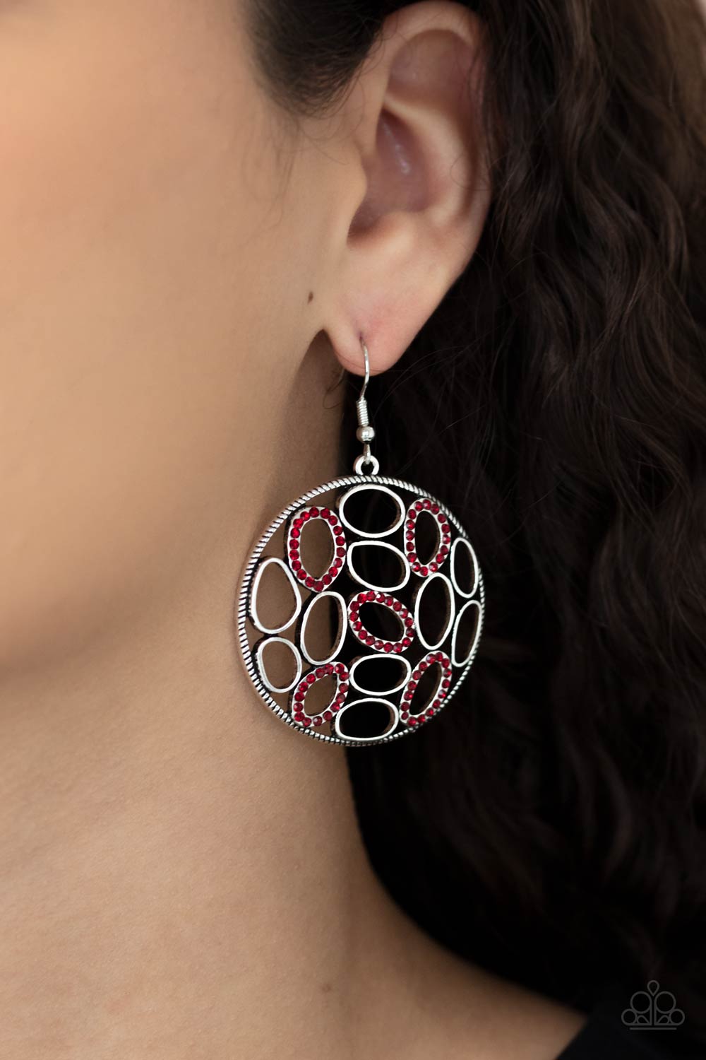 Paparazzi Accessories: Watch OVAL Me - Red Earring