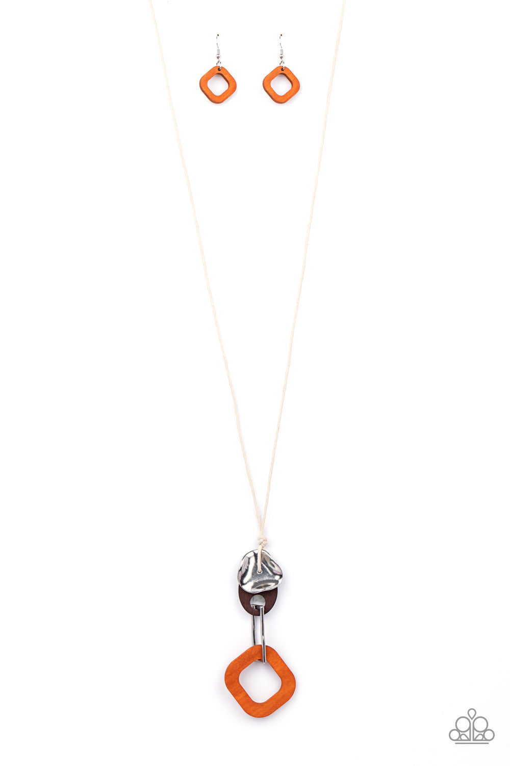 Paparazzi Accessories: Top Of The WOOD Chain - Orange Necklace