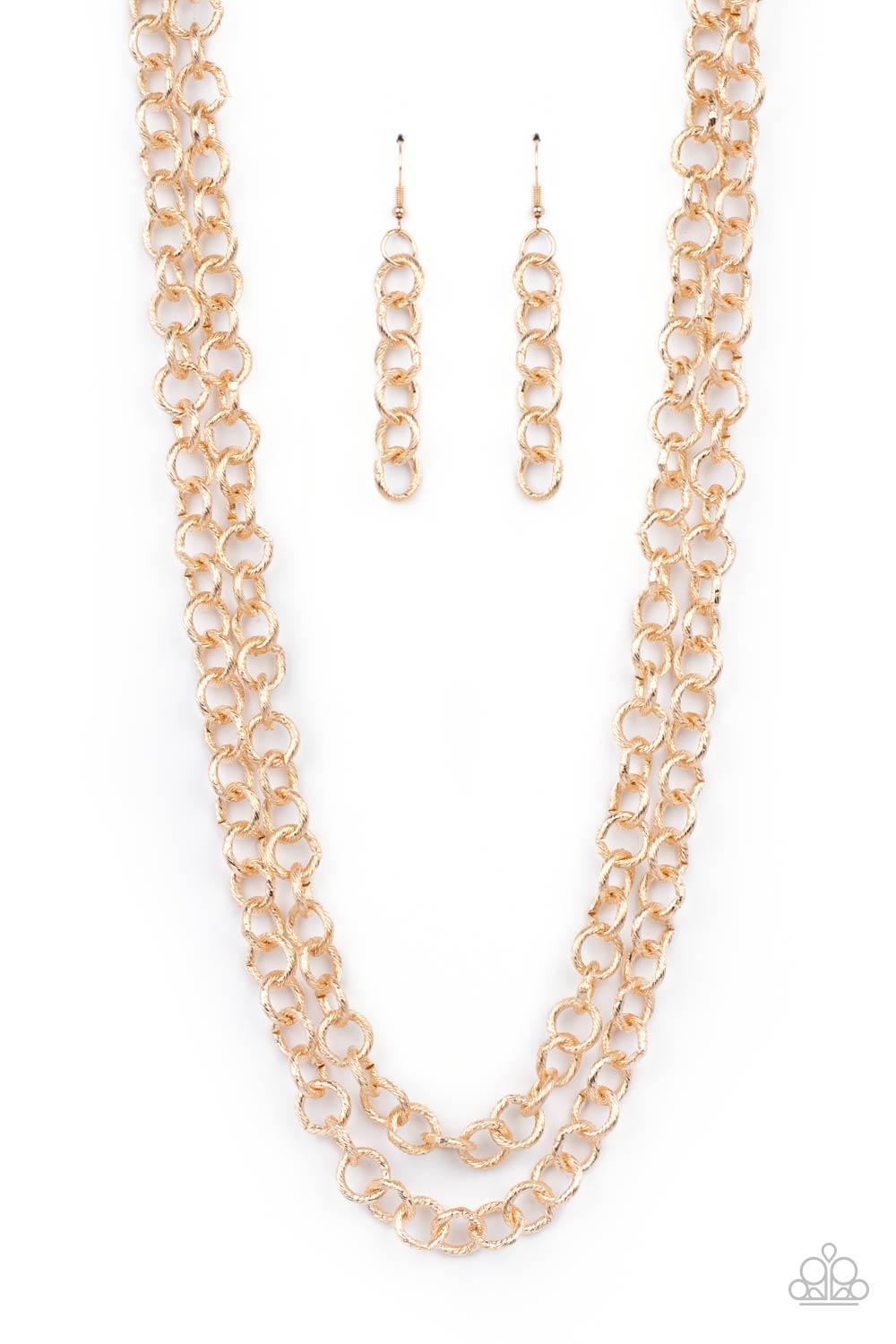 Paparazzi Accessories: Grunge Goals - Gold Necklace