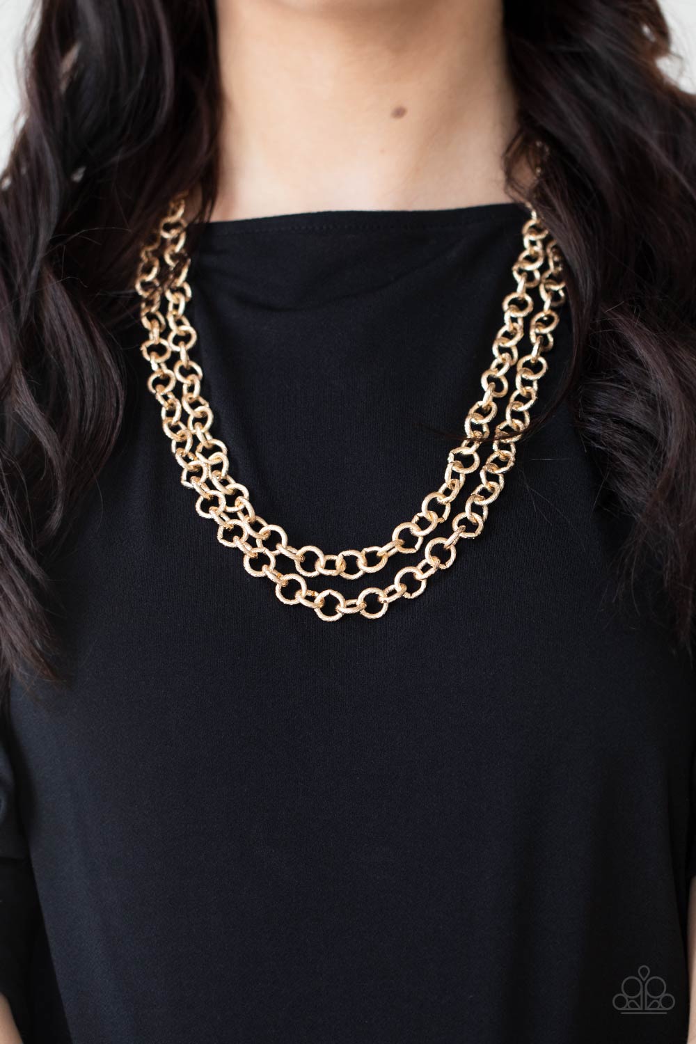 Paparazzi Accessories: Grunge Goals - Gold Necklace