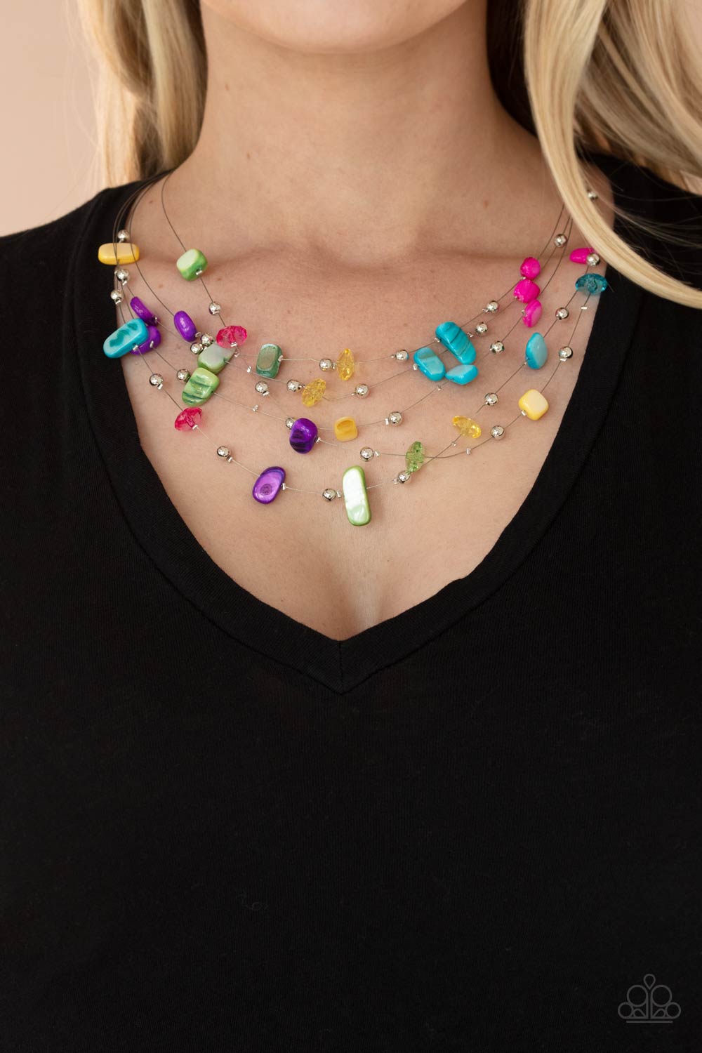 Paparazzi Accessories: Prismatic Pebbles - Multi Necklace