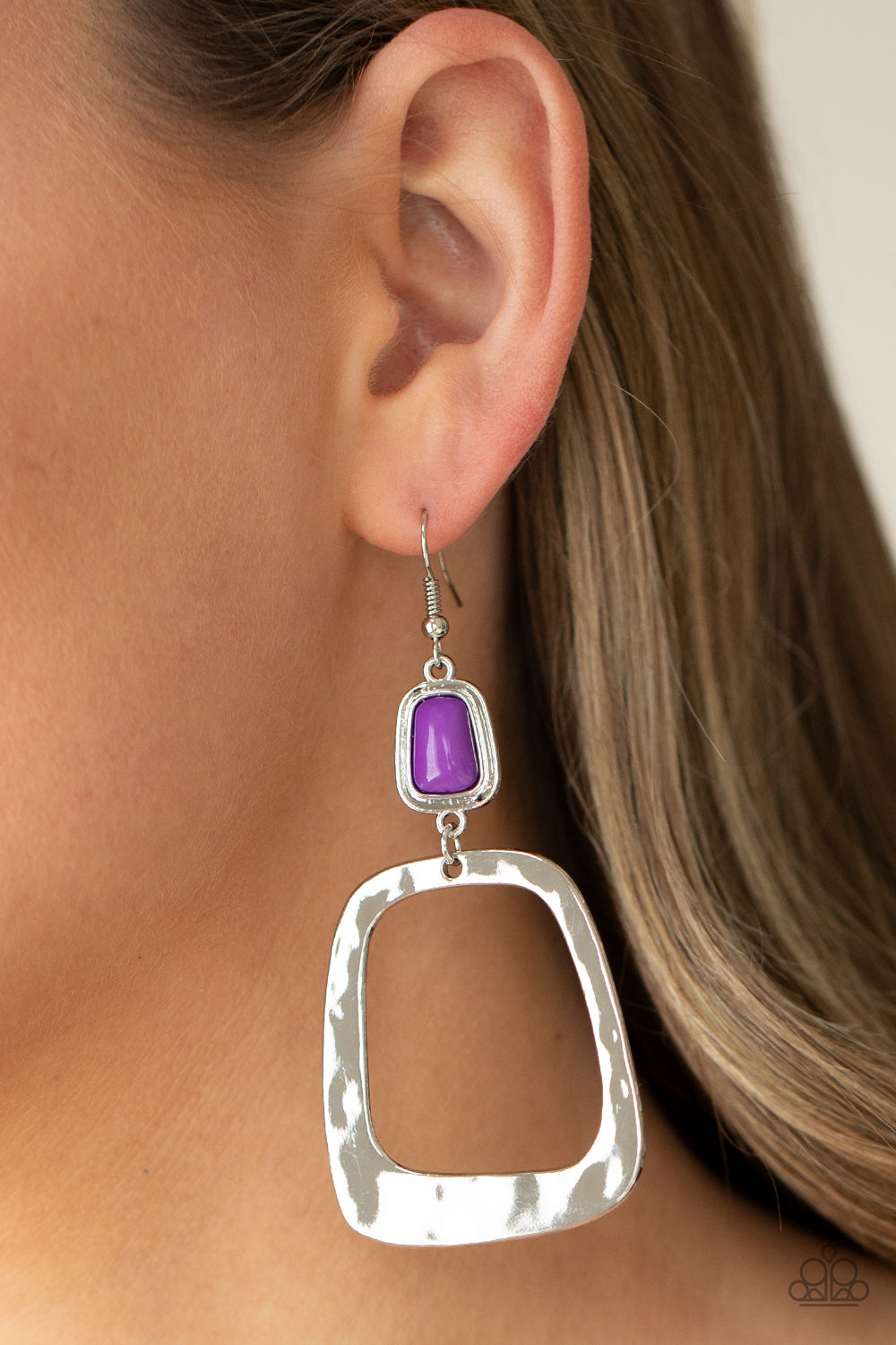 Paparazzi Accessories: Material Girl Mod - Purple Earring