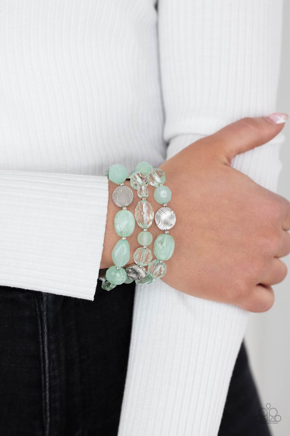 Paparazzi Accessories: Oceanside Bliss - Green Bracelet