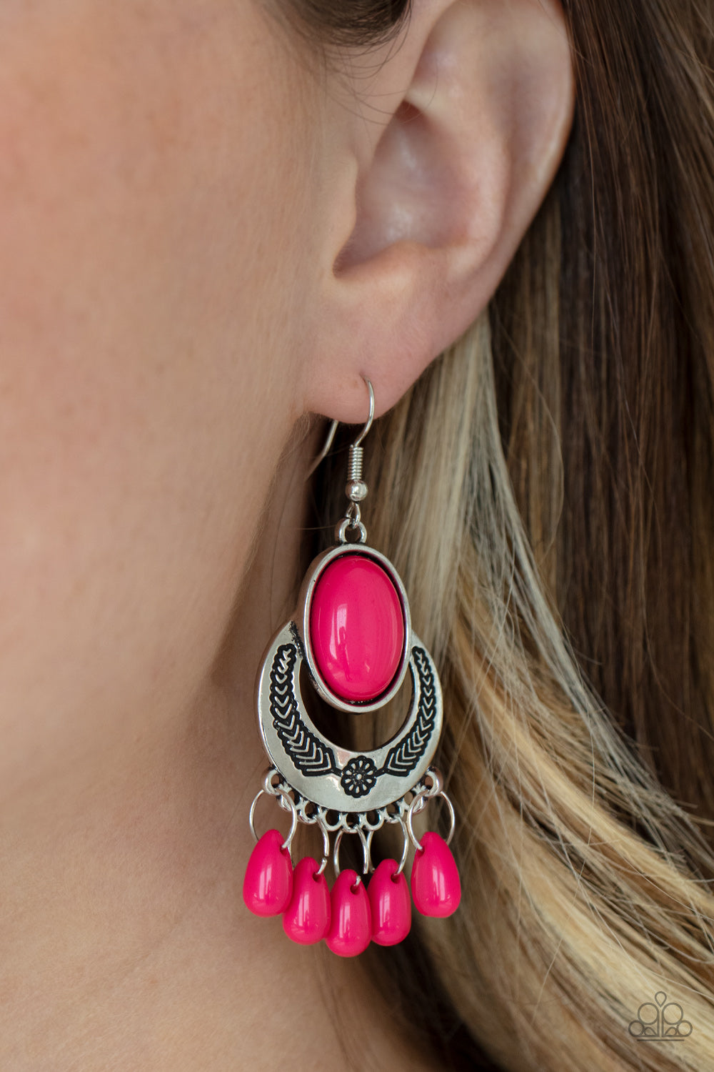 Paparazzi Accessories: Prairie Flirt - Pink Earring