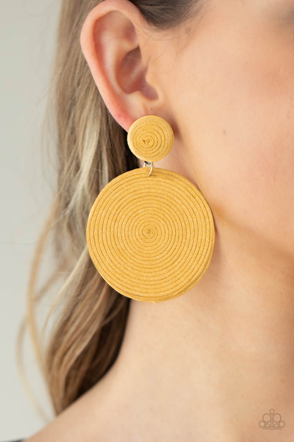 Paparazzi Accessories: Circulate The Room - Yellow Post Earring