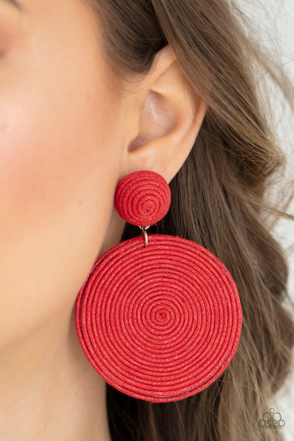 Paparazzi Accessories: Circulate The Room - Red Earring