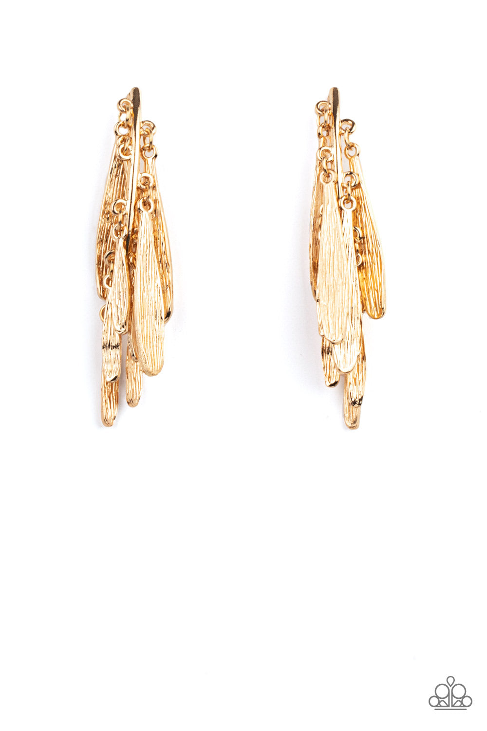 Paparazzi Accessories: Pursuing The Plumes - Gold Earring