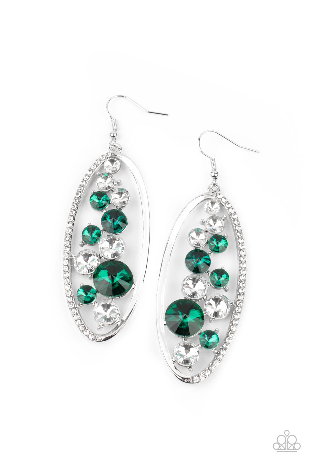 Paparazzi Accessories: Rock Candy Bubbly - Green Earring