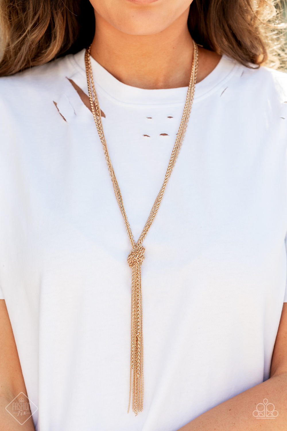 Paparazzi Accessories: KNOT All There - Gold Necklace