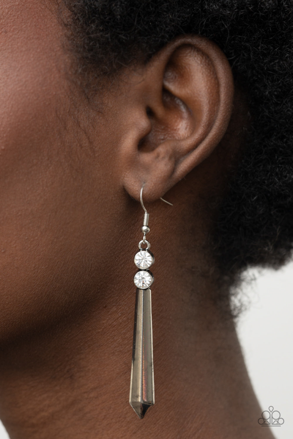 Paparazzi Accessories: Sparkle Stream - White Earring