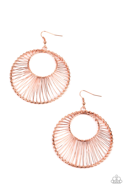 Paparazzi Accessories: Artisan Applique - Copper Earring