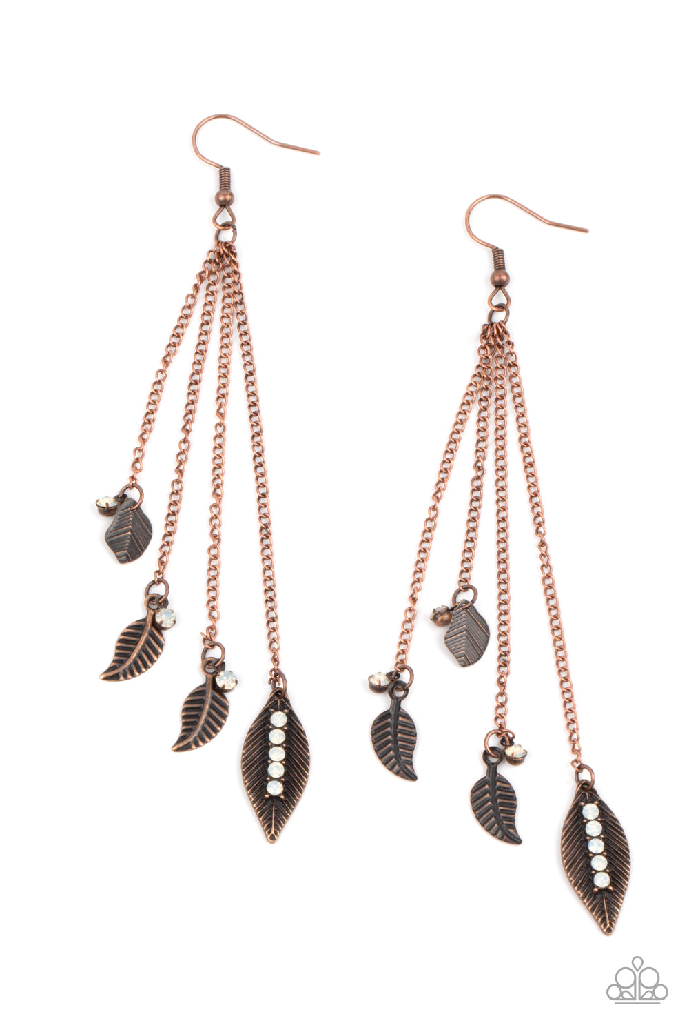 Paparazzi Accessories: Chiming Leaflets - Copper Earring