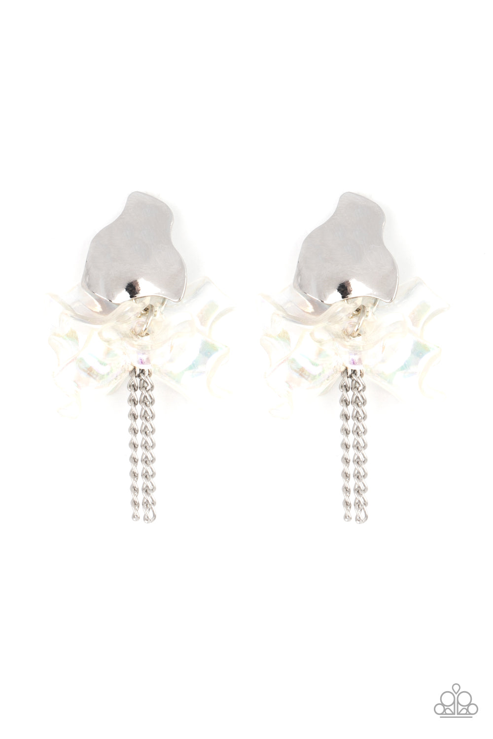 Paparazzi Accessories: Harmonically Holographic - White Earring