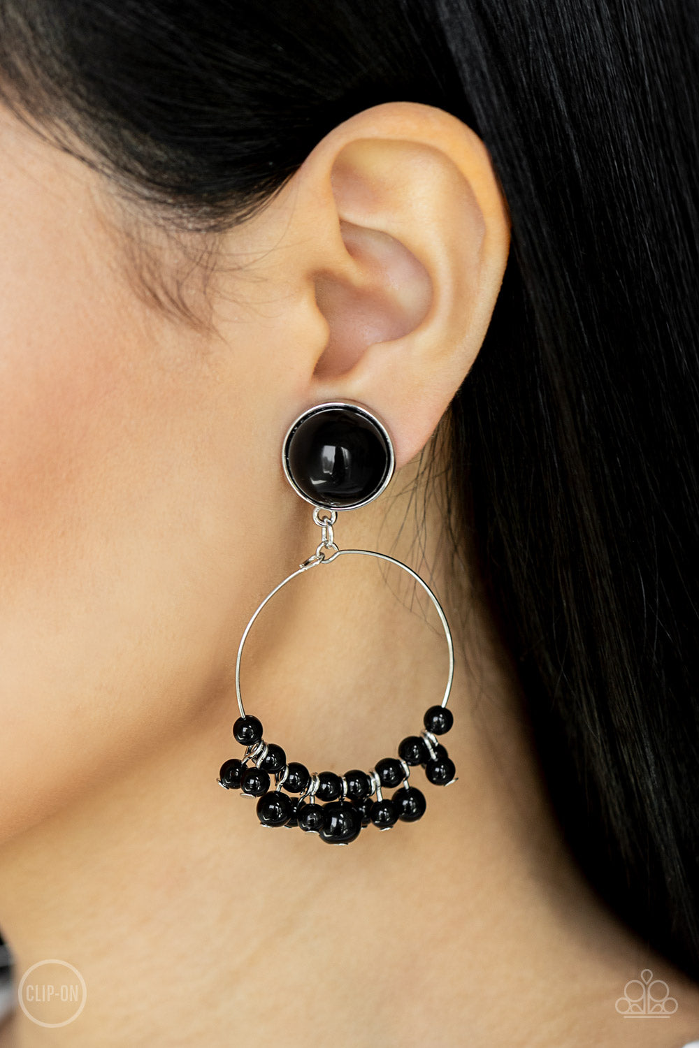 Paparazzi Accessories: Cabaret Charm - Black Earring