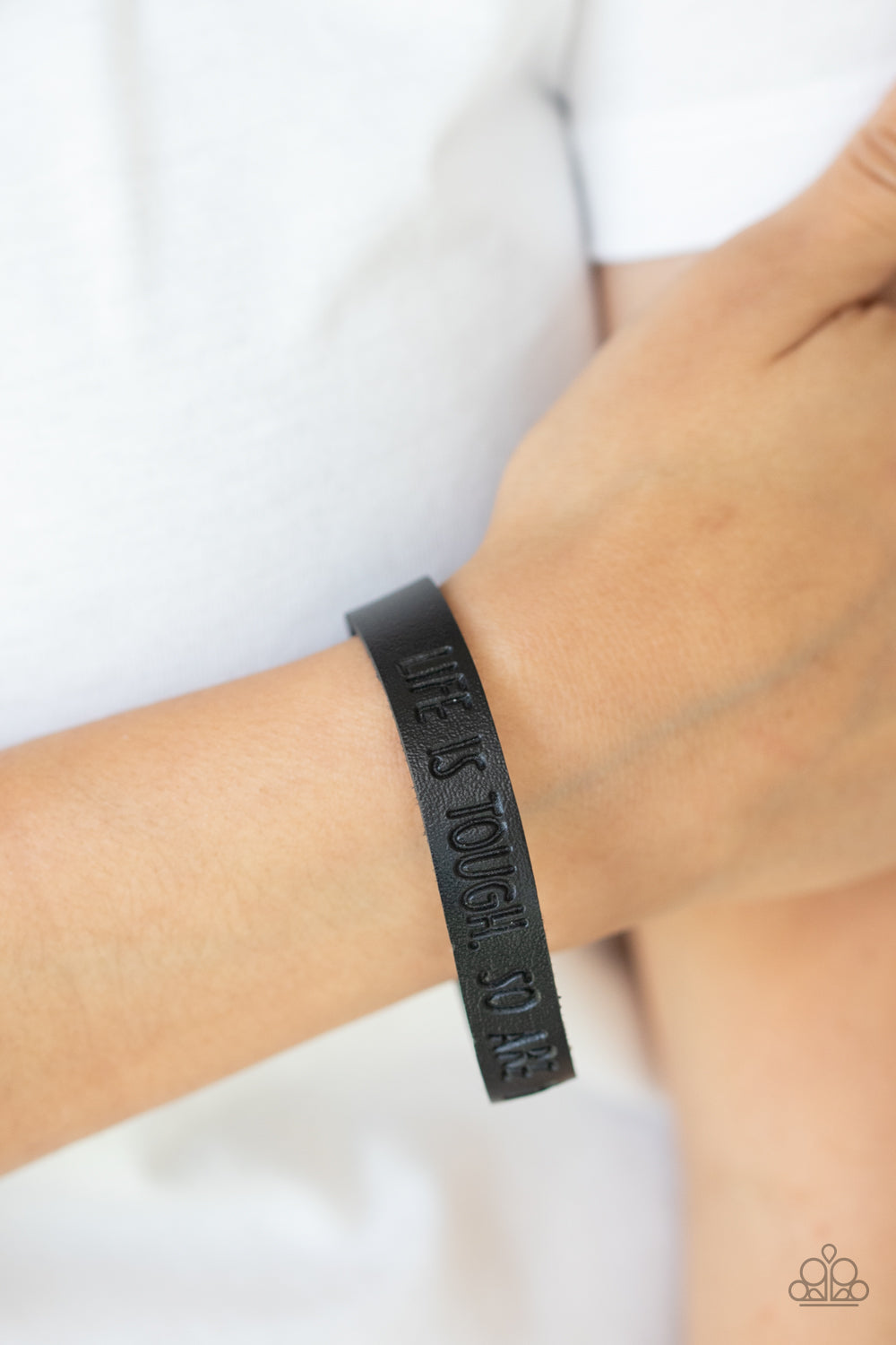 Paparazzi Accessories: Life is Tough - Black Bracelet