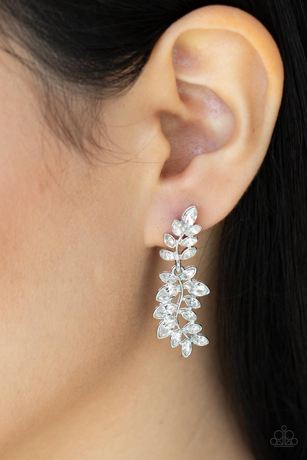 Paparazzi Accessories: Frond Fairytale - White Earring