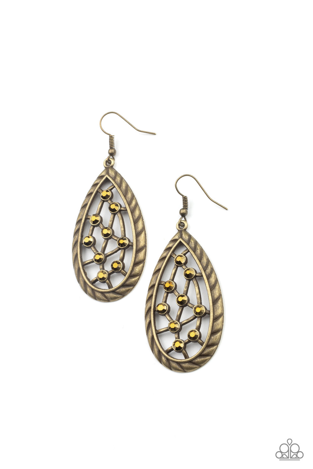 Paparazzi Accessories: Industrial Incandescence - Brass Earring