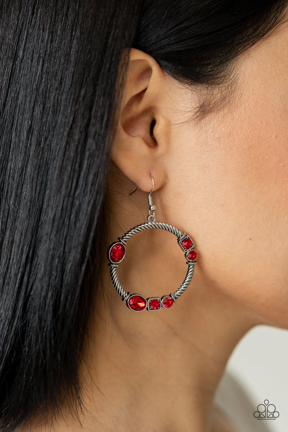 Paparazzi Accessories: Glamorous Garland - Red Earring