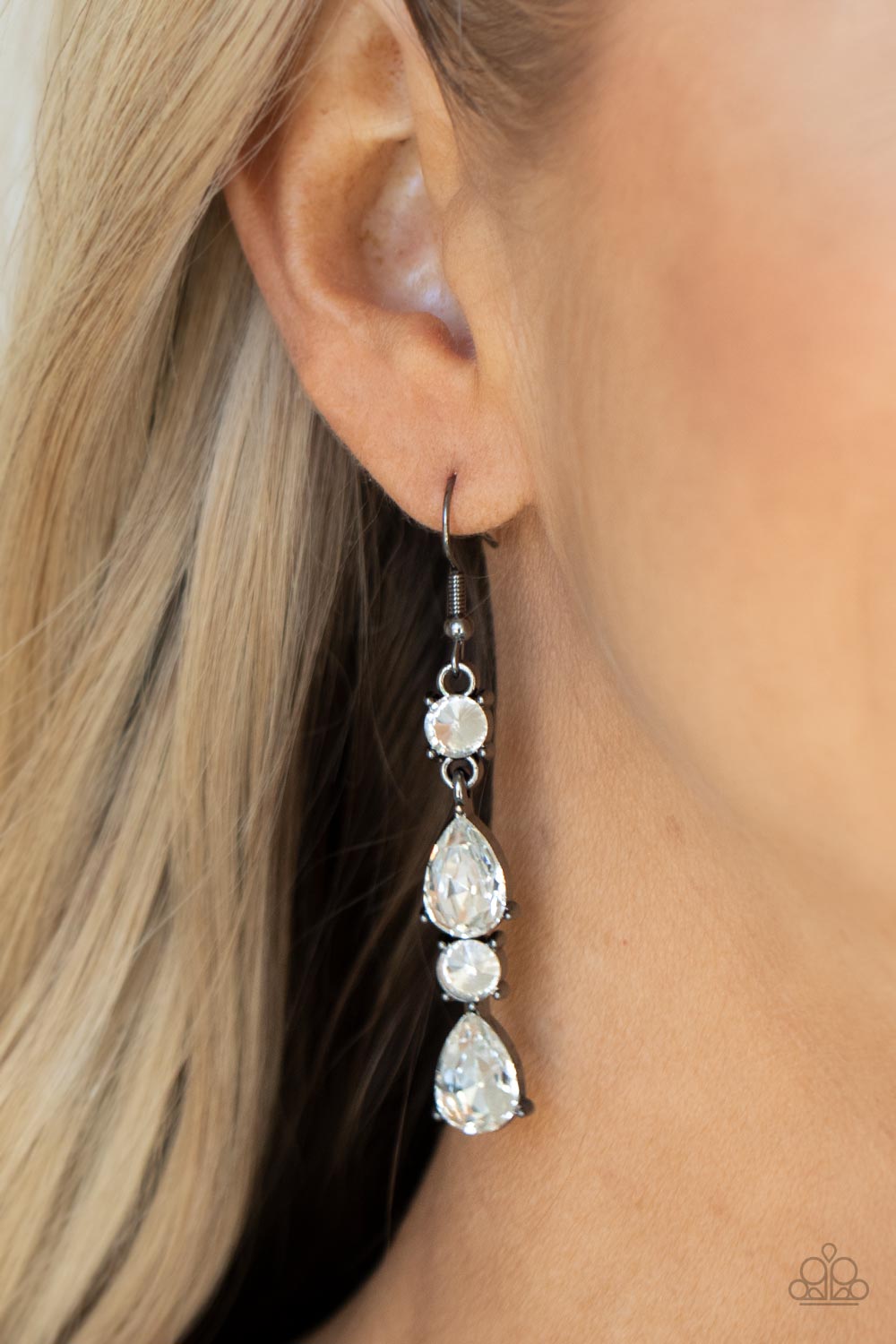 Paparazzi Accessories: Raise Your Glass to Glamorous - Black Earring