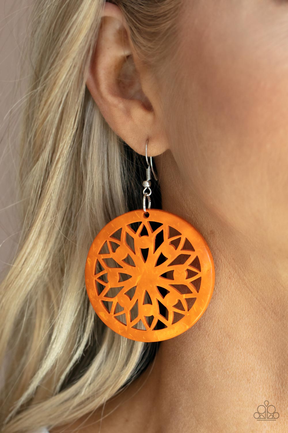 Paparazzi Accessories: Ocean Canopy - Orange Earrings