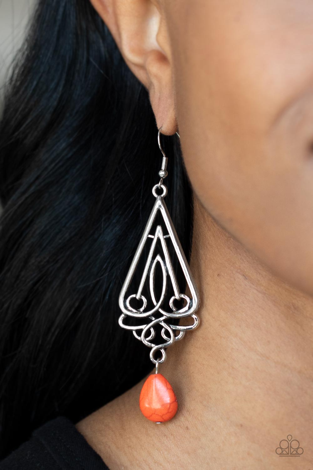 Paparazzi Accessories: Transcendent Trendsetter - Orange Earring