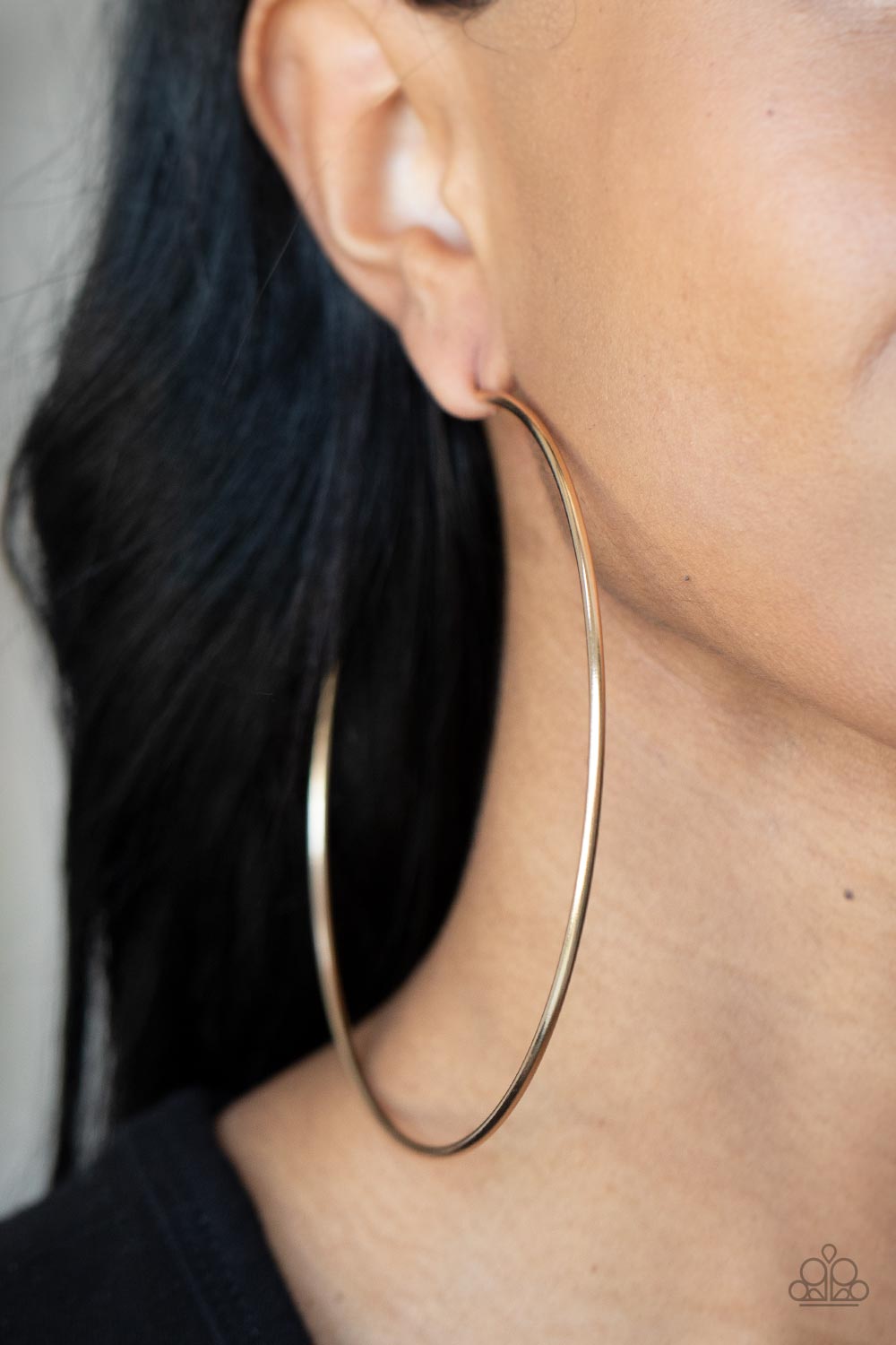 Paparazzi Accessories: Colossal Couture - Gold Hoop Earring