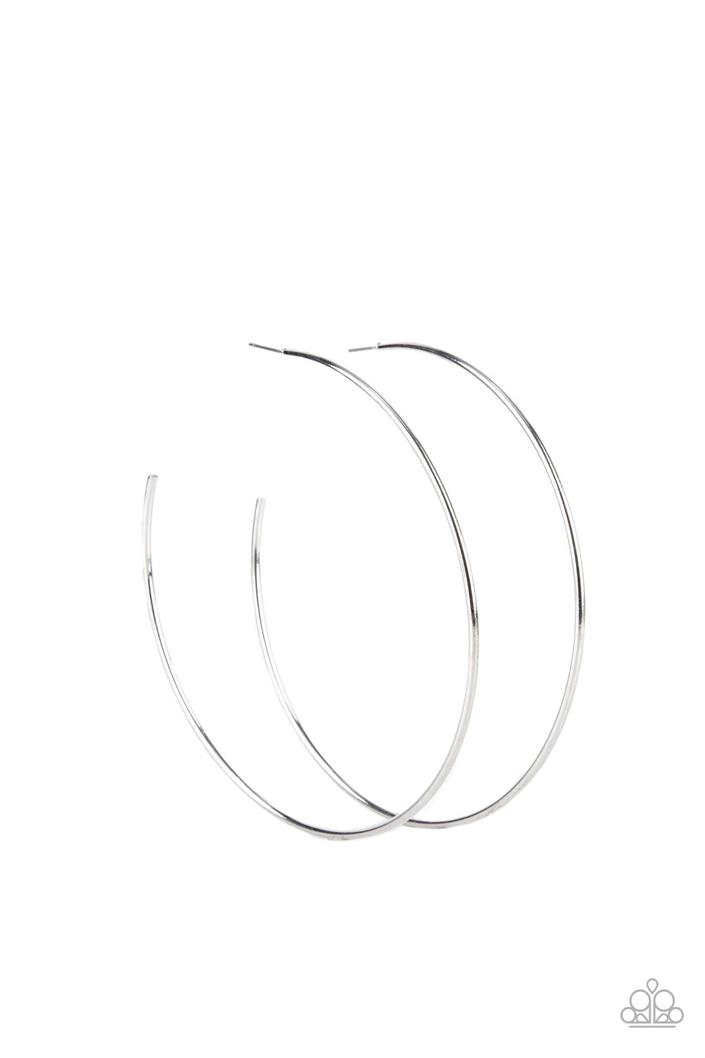 Paparazzi Accessories: Colossal Couture - Silver Hoop Earring