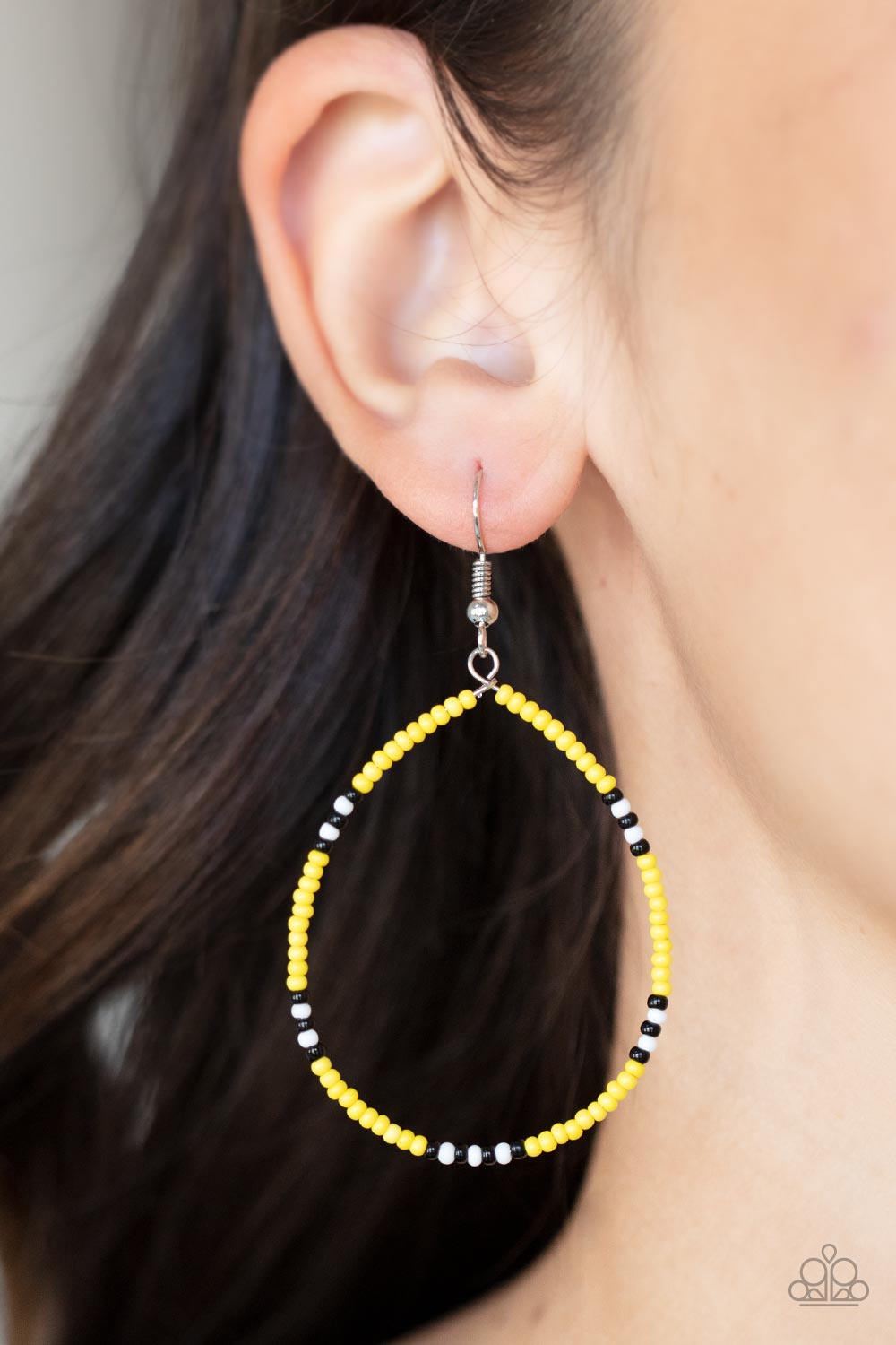 Paparazzi Accessories: Keep Up The Good BEADWORK - Yellow Earring